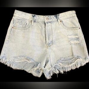 Pacsun High Rise Festival Light Blue Denim Women Shorts